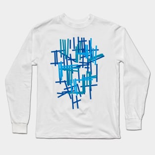 abstract cold color Long Sleeve T-Shirt